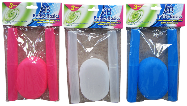 Toothbrush Holders With Soap Dish, 3-ct.