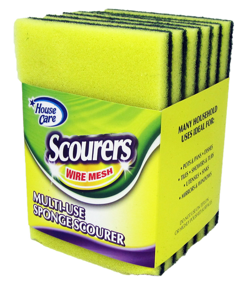 House Care Multi Use Scourers Wire Mesh, 6-ct