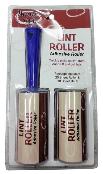 Lint Adhesive Roller With Refill, 30 Sheets