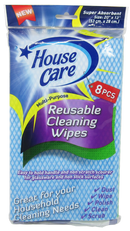 House Care Reusable Multi Purpose Cleaning Wipes, 8-ct
