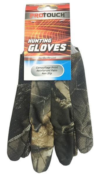 Camouflage Reinforced Palm Non-Slip Hunting Gloves, 1 Pair