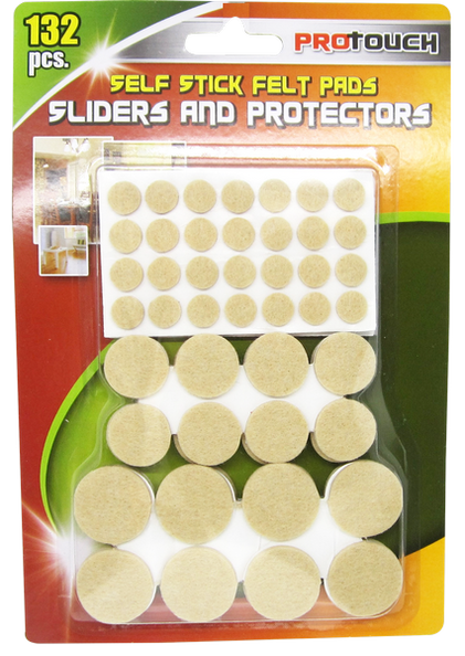 Self Stick Felt Pads, Assorted Sliders and Protectors, 132-ct.