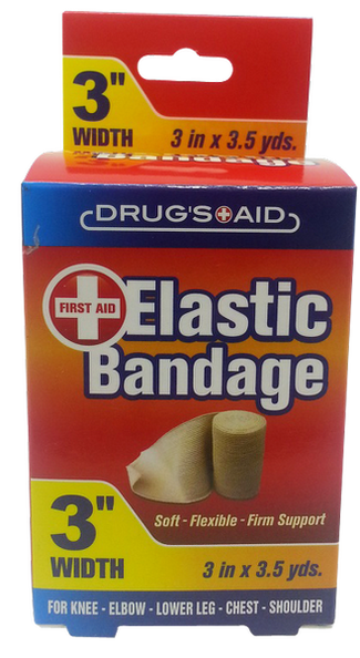 First Aid Elastic Bandage, 3" x 5 yards, 1-ct.