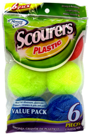 House Care Scourers Plastic, 6-ct