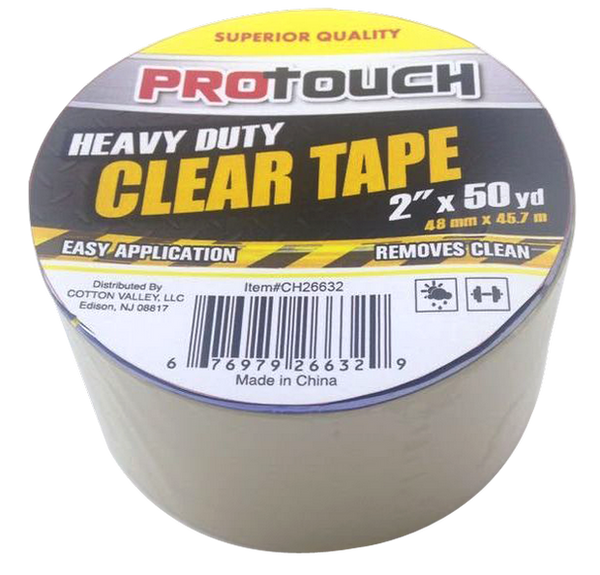 ProTouch Heavy Duty Clear Tape, 2" x 50 yards