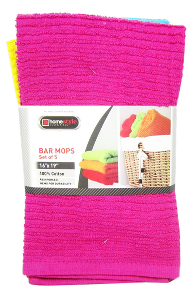 Homestyle Essentials Bar Mops Assorted Spring Colors, 5 ct.
