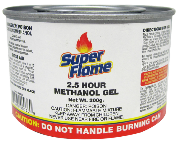 Super Flame 2.5 Hour Heating Ethanol Gel, 200g