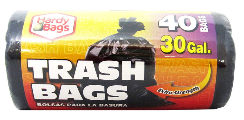 Hardy Bags Extra Strength 30 Gallon Trash Bags, 40 ct.