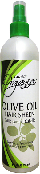 Lusti Olive Oil Hair Sheen, 12 fl oz.