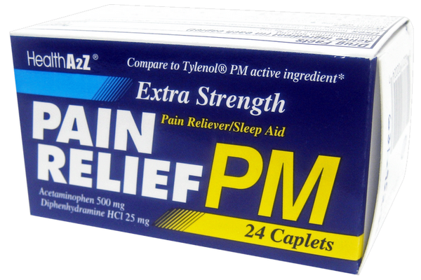 Health A2Z Extra Strength Pain Relief PM, 24 Caplets