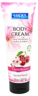 Lucky Super Soft Cherry Blossom Body Cream, 8 oz.