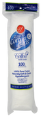 100% Pure Cotton Round Cotton Pads, Gentle Hypoallergenic, 100 ct.