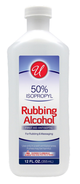 50% Isopropyl Rubbing Alcohol, 12 fl oz.