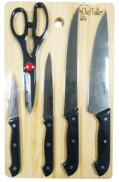 Cutlery Set With Cutting Board Set, 6-ct.