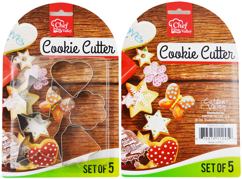 Cookie Cutter, Assorted Sizes & Designs, 5 ct.