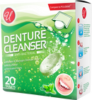 Anti-Bacterial Denture Cleanser, 20 Tablets