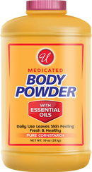Medicated Body Powder with Essential Oils, 10 oz.