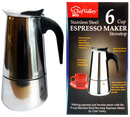 Stainless Steel Espresso Maker, 6-Cup