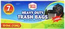 Hardy Bags 33 Gallon Heavy Duty Trash Bags, 7 ct.