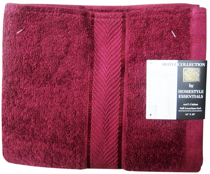 Hotel Collection Washcloth Soft Luxurious Feel Red, 16"x 28", 1-ct