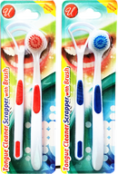 Tongue Cleaner Scraper With Brush, 1 Pack.