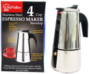 Stainless Steel Espresso Maker, 4-Cup