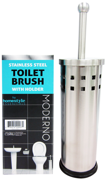 Home Style Stainless Steel Toilet Brush with Handle, 1-ct