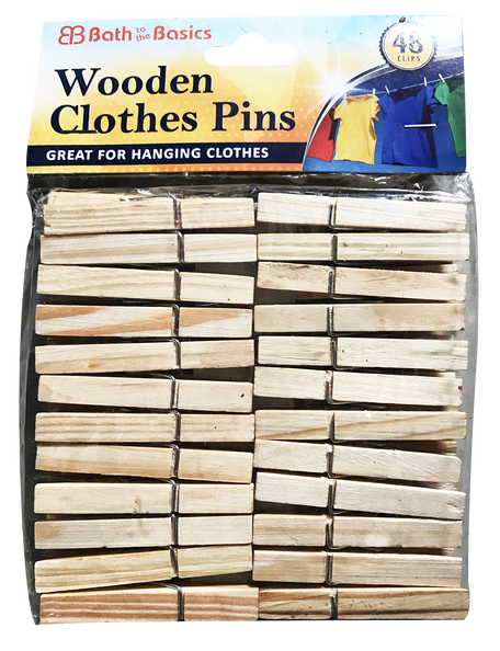 Wooden Clothes Pins, 48-ct.