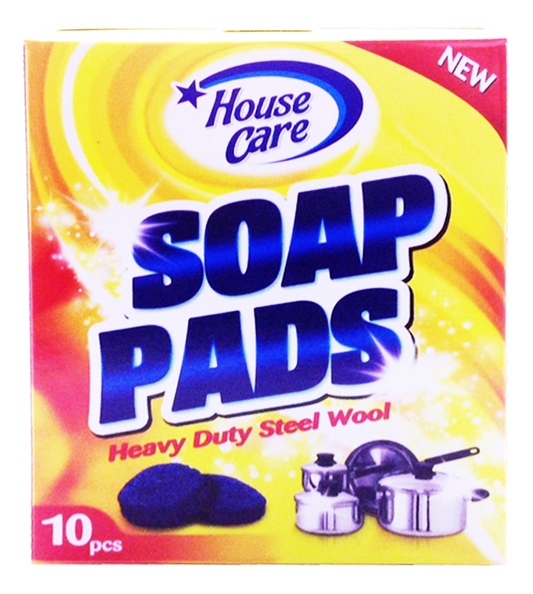 House Care Heavy Duty Soap Pads Steelwool, 10-ct