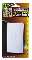 Mounting Wall Strips, 4" x 0.5", 16-ct.