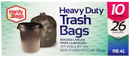 Hardy Bags 26 Gallon Heavy Duty Trash Bags, 10 ct.