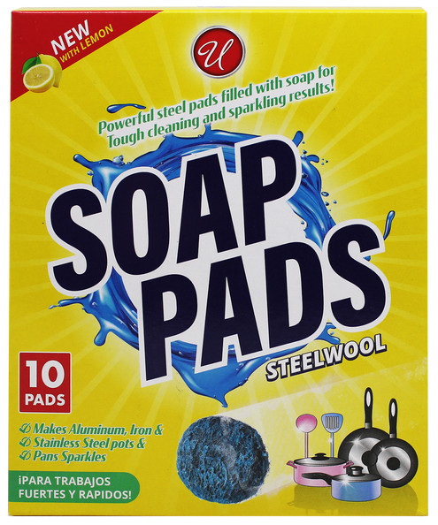 Lemon Soap Pads Steelwool, 10-ct