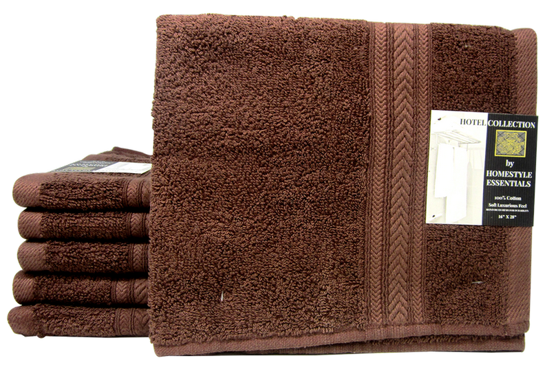 Hotel Collection Wash Cloth Soft Luxurious Feel Coffee, 16"x 28", 1-ct