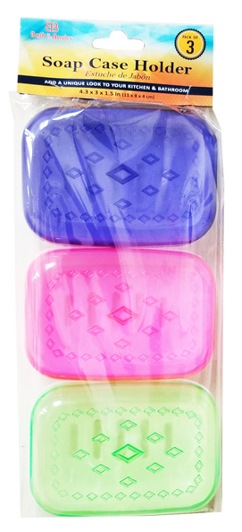 Colorful Soap Cases, 3-ct.