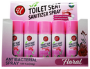 Toilet Seat Sanitizer Antibacterial Spray (Floral Scent), 1.69oz (Pack of 2)