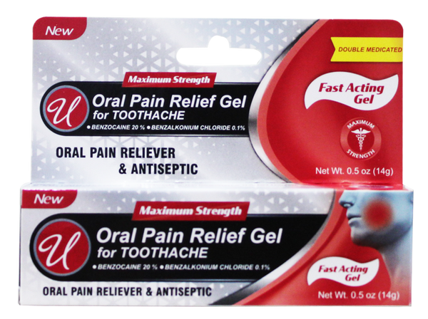 Oral Pain Relief Gel for Toothache, 0.5 oz