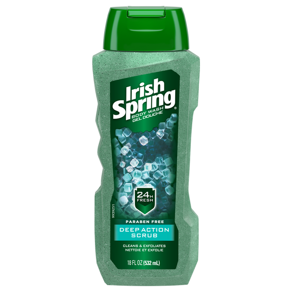 Irish Spring Body Wash - Deep Action Scrub, 18 fl oz