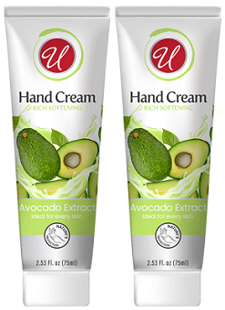 Avocado Extract Hand Cream Moisturizing Cream, 2.53 oz. (Pack of 2)