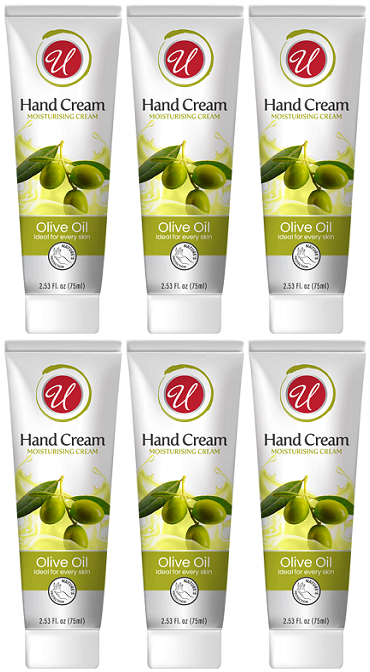 Olive Oil Hand Cream Moisturizing Cream, 2.53 oz. (Pack of 6)