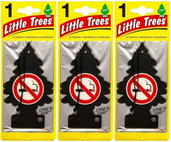 Little Trees Crisp 'N Cool Anti-Smoking Scent Air Freshener, 1 ct. (Pack of 3)