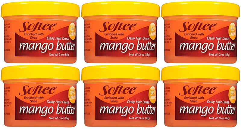 Softee Mango Butter Daily Hair Dress, 3 oz. (Pack of 6)