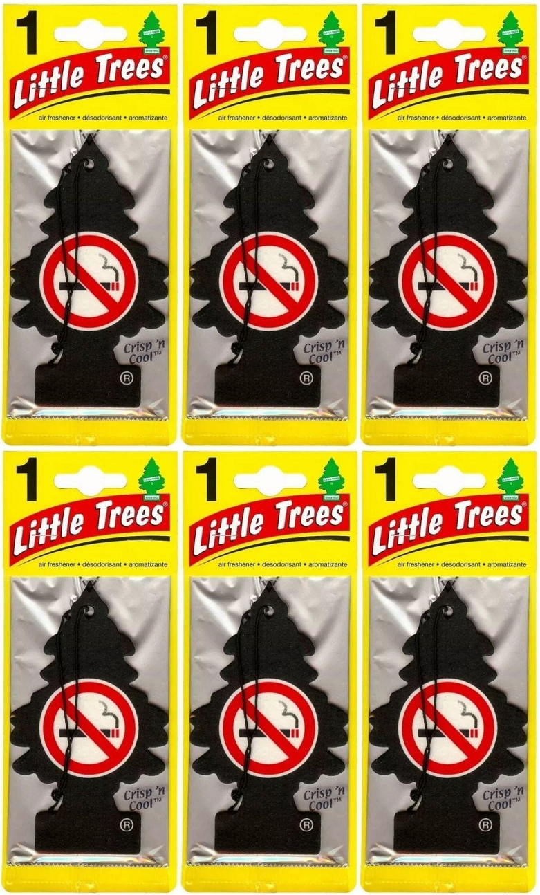 Little Trees Crisp 'N Cool Anti-Smoking Scent Air Freshener, 1 ct. (Pack of 6)