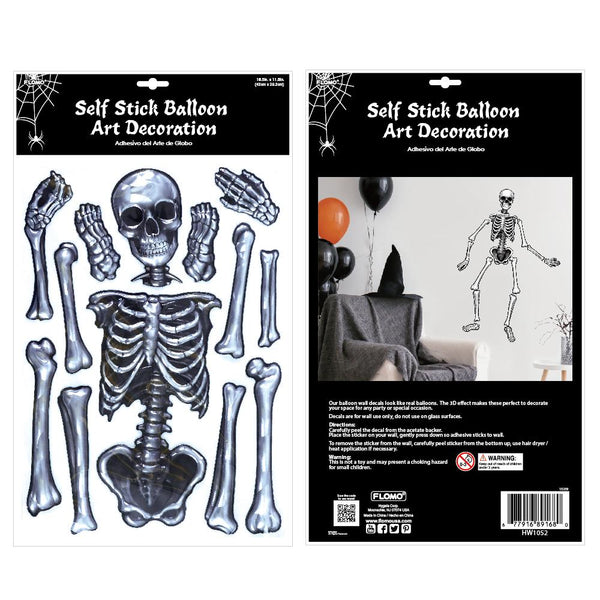 Halloween Skeleton Pop Up With Foil Decor 16.5" X 11.5"