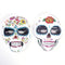 9" Dia de los Muertos Halloween Masks (Pack of 2)