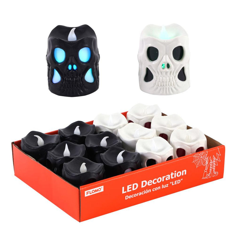 2.75" Halloween Led Color Changing Skeleton In Pdq (Pack of 2)