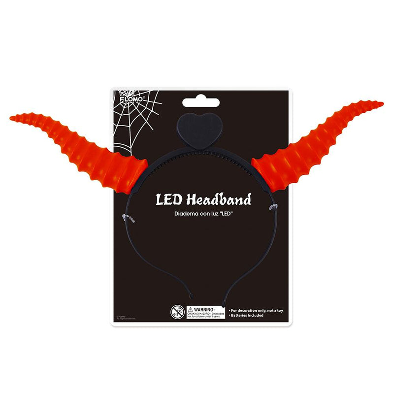 Halloween Light Up Red Horns Headband