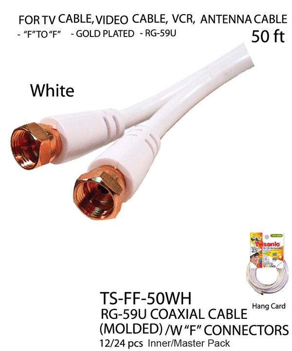 RG-59U Coaxial Cable, 50 ft., 1-ct.