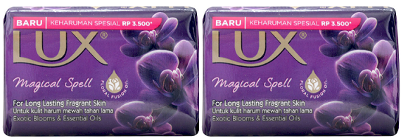 LUX Magical Spell Bar Soap, Exotic Blooms & Essential Oils, 80g (Pack of 2)