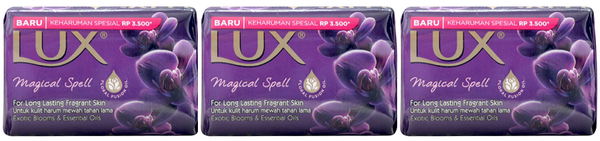 LUX Magical Spell Bar Soap, Exotic Blooms & Essential Oils, 80g (Pack of 3)