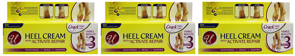 Heel Cream w/ Active Repair Cracked Feet, 50 ml (Pack of 3)
